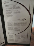 The menu for Tuscan Grille
