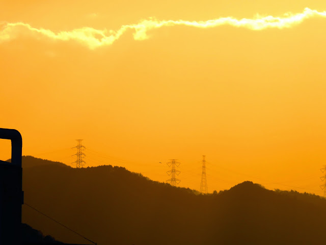 吉田太陽の丘公園から夕方の風景-10