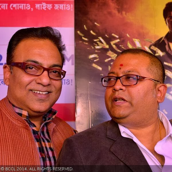 Arindam Sil and Aniruddha Roy Chowdhury during poster launch of Bengali film Buno Haansh held in Kolkata. Arindam Sil and Aniruddha Roy Chowdhury during poster launch of Bengali film Buno Haansh held in Kolkata.