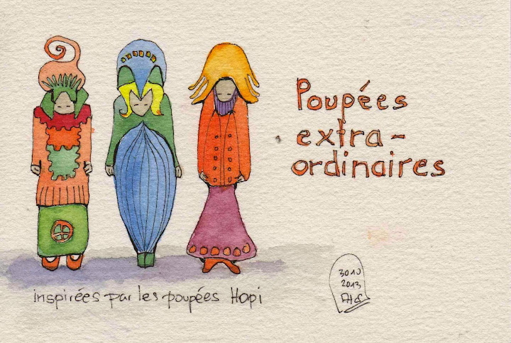 Poupeés Extraordinaires 2, 10x15, watercolor. Artist of the Month: Andrea Hupke de Palacio 