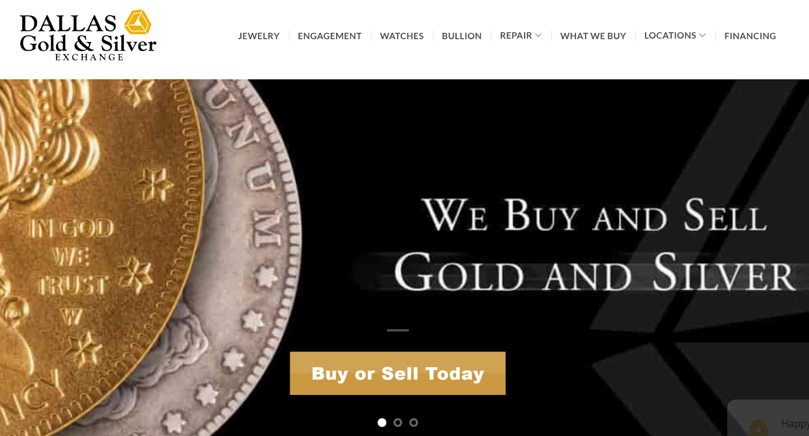 Dallas Gold and Silver Exchange website 
