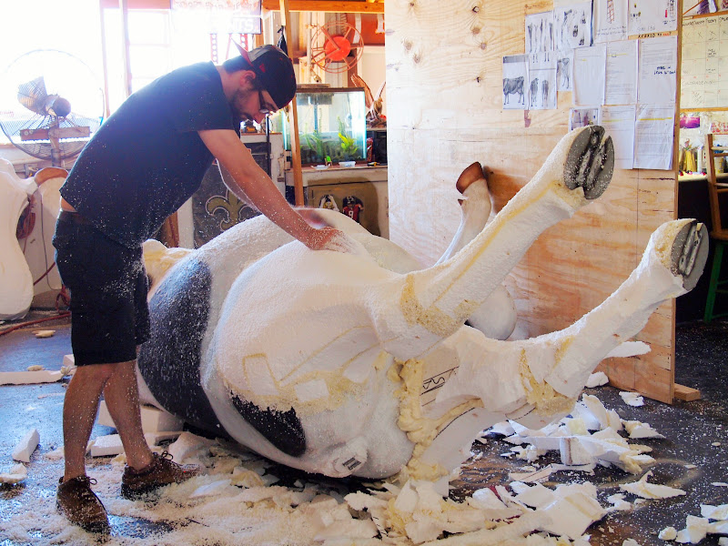 Removing the old and adding new limbs to this cow prop. 