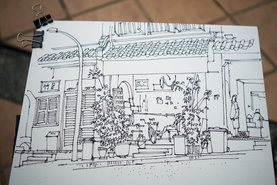 Sketching around Craig Rd and Duxton Hill