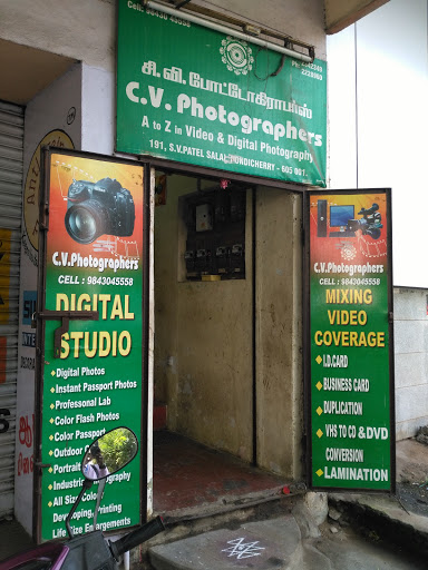 C.V Photographers, No.191, S.V. Patel Salai, Opp to Aditi hotel, Puducherry, 605001, India, Photographer, state PY