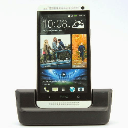  [Aftermarket Product] Black Desktop Charging Cradle Dock Station+USB Cable For HTC One
