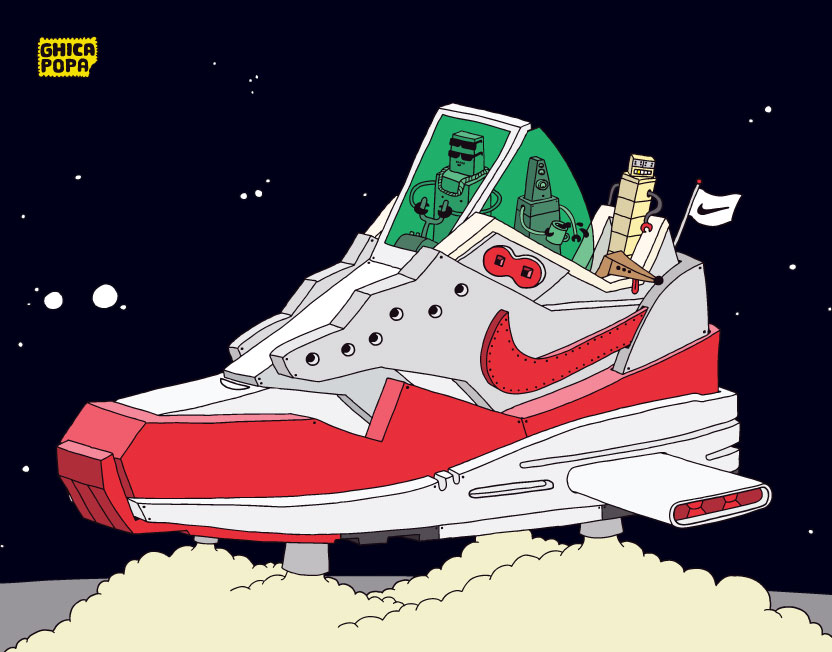＊Ghica Popa 打造Space Sneaker Project飛行太空鞋：幽默漫畫呈現！ 5