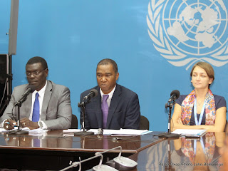 Conférence de presse de l’Onu du 29/10/2014 à Kinshasa. Radio Okapi/ Ph.  Bompengo