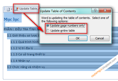 Hướng dẫn tạo mục lục tự động trong Word