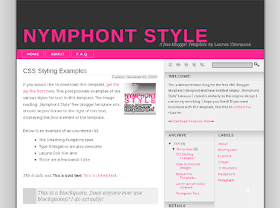 The New Nymphont Style Blogger Template
