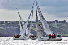 J/109s crossing tacks upwind off Plymouth, England