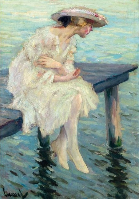 impressionist paintings i like EVENING+BY+THE+LAKE