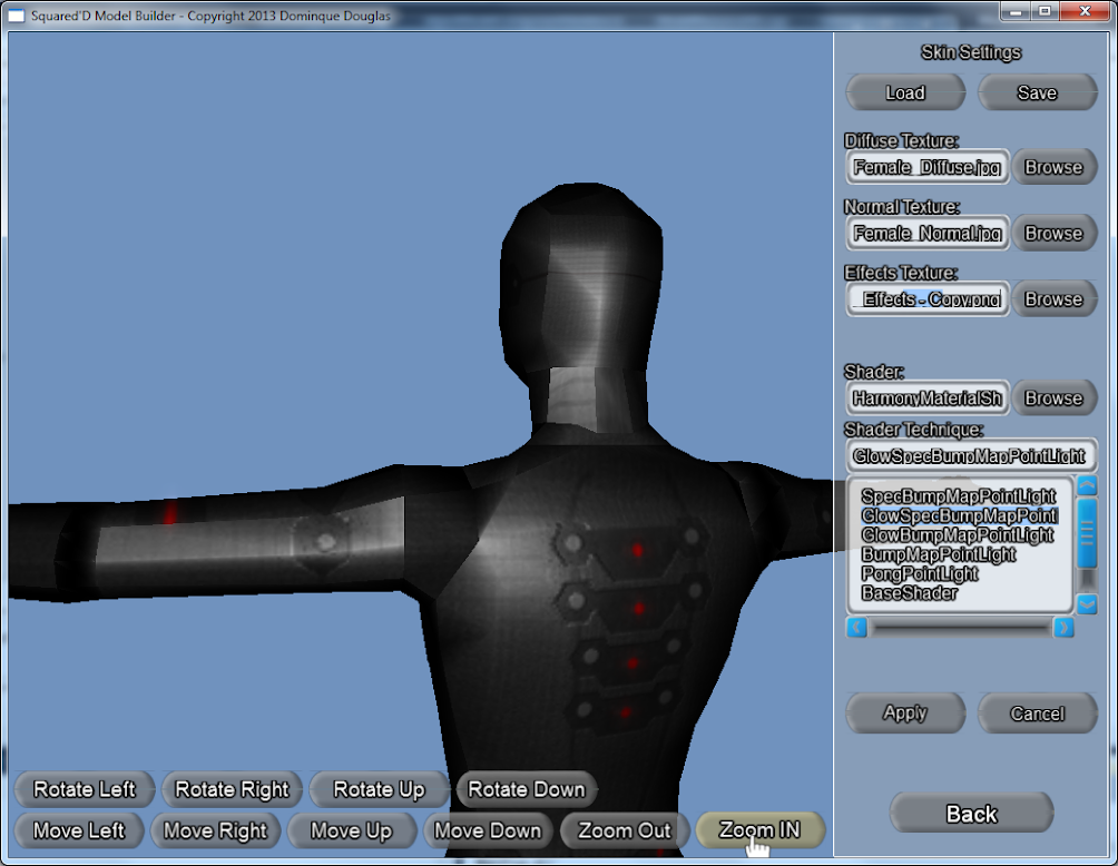 Project B - 2013-07-23 Update -- Models (with screen shots)