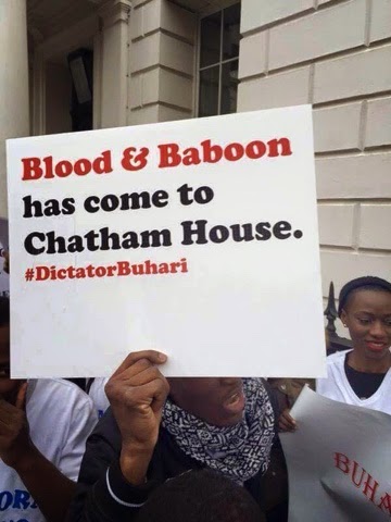 Pictures of Nigerians Protesting in Front Of Chatham House In London 1