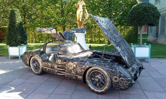 Mercedes 300 SLK Scrap Metal Art Car - Art Car Central