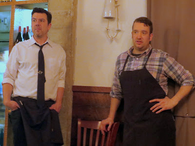 From left to right, cocktail man Kevin Ludwig, Chef Ben Bettinger