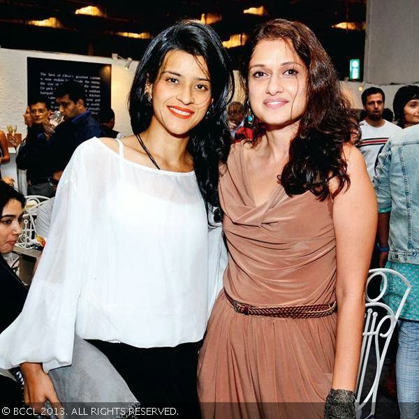 Rima and Vidushi Mehra during the pre-show party for Malini Ramani and Gauri-Nainika on Day 1 of Wills Lifestyle India Fashion Week (WIFW) Spring/Summer 2014, held in Delhi. 