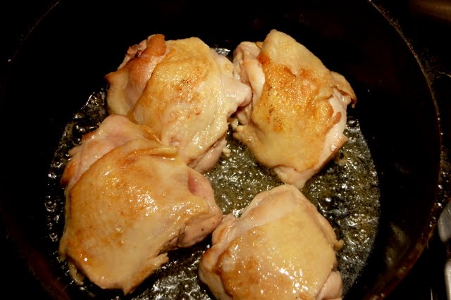 Brown chicken in dutch oven