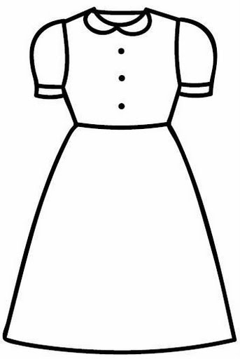 Dress, free coloring pages