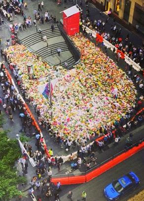 Flowers in Martin Place