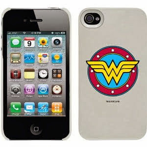 Wonder Woman - Emblem Circular design on a White iPhone 4 / 4S Thinshield Snap-On Case by Coveroo