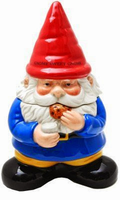  Gnome Sweet Gnome Cookie Jar: Handpainted Kitchen Ceramic Collectible
