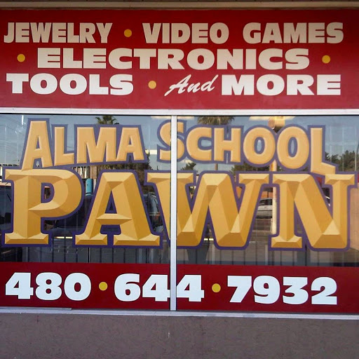 Alma School Pawn and Gold logo