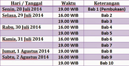 Jadwal Pertobatan Raja Liang