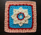 Free Crochet Pattern - Crocodile Dahlia Square 12"