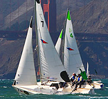 J/22 sailing women's match race san francisco