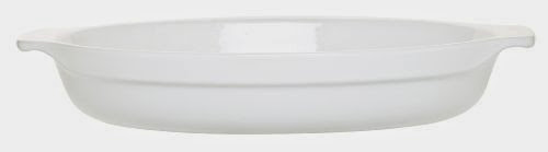  Emile Henry 16-Inch Oval Au Gratin Blanc