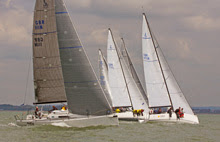 J/111s starting off line in Vice Commodores Cup- Cowes, England