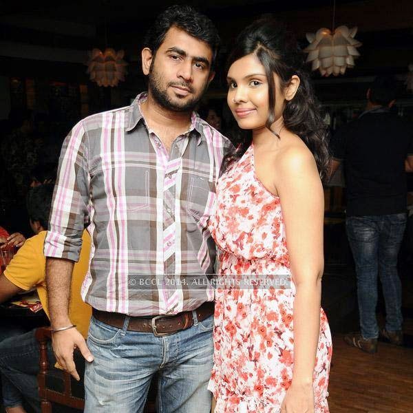 Janak and Pooja pose together during a Weekend party, held at Zara.