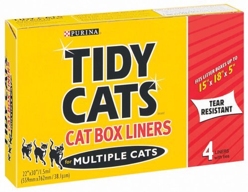Tidy Cats Box Liners for Multiple Cats, 4-Count Liners (Pack of 12)