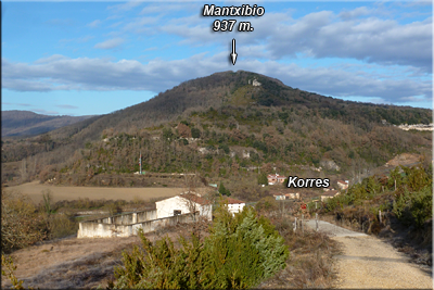 Mantxibio visto desde el camino a Soila Mantxibio visto desde el camino a Soila