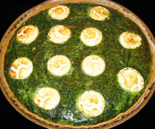 Tarte au chèvre et aux épinards