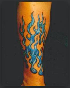 Blue Flame Tattoos