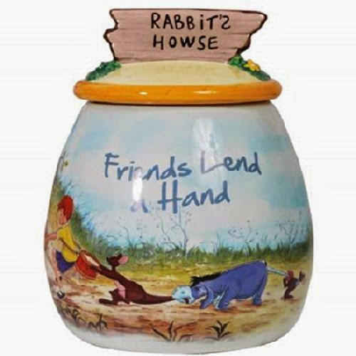  Westland Giftware Ceramic Cookie Jar, 8.25-Inch, Disney Friends Lend a Hand