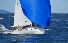 J/105 sailing under spinnaker- Seattle Grand Prix