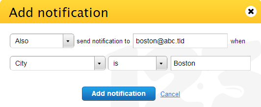 123ContactForm send notifications to multiple email addresses