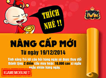 iWin tặng điểm cầu may và sao xí ngầu hàng ngày