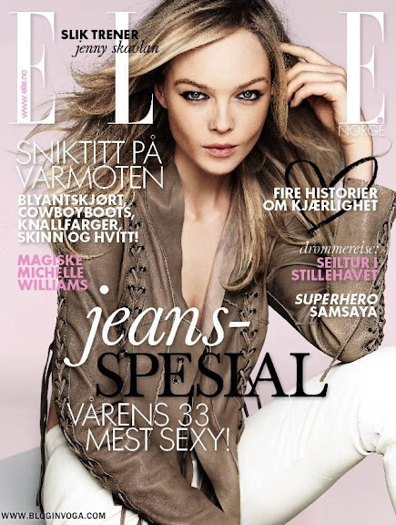 Siri Tollerod portada de Elle Noruega (febrero 2012)