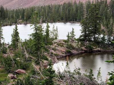 Heart Lake and a small pond above it