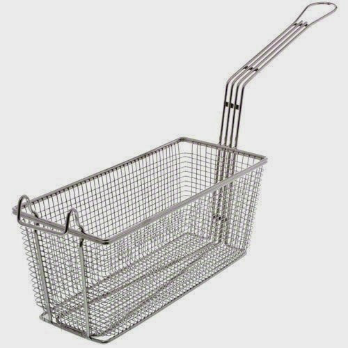  Update International FB-135 Nickel Plated Rectangular Wire Fry Basket