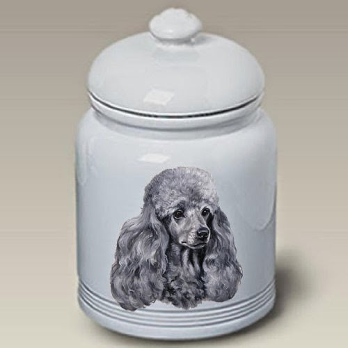  Poodle (Gray): Ceramic Treat Jar 10