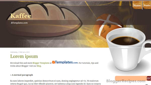 Kaffee Blogger Templates