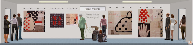 Sala de exposición virtual de pinturas de Pérez Vicente