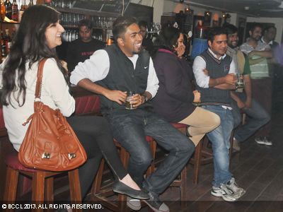 Crowd at a comedy gig at Cafe Morrison, New Delhi.