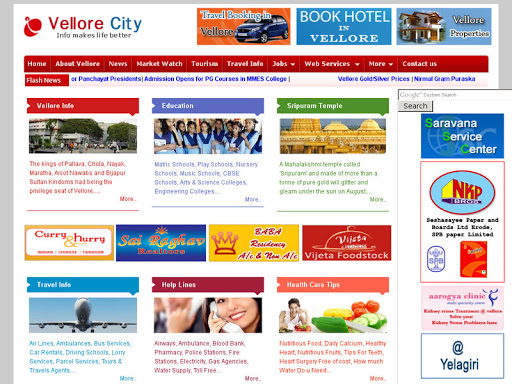 VelloreCity.com, Deepa Nivas, 2nd Floor, 6/1, Guruthoppu 1st Street, Phase 1, Sathuvachari, Vellore, Tamil Nadu 632009, India, Internet_Marketing_Service, state TN