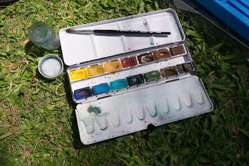 Mijello Watercolor Palette and Shinhan Professional Swatches
