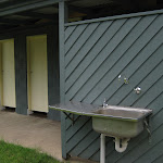 Washing basin outside toilets